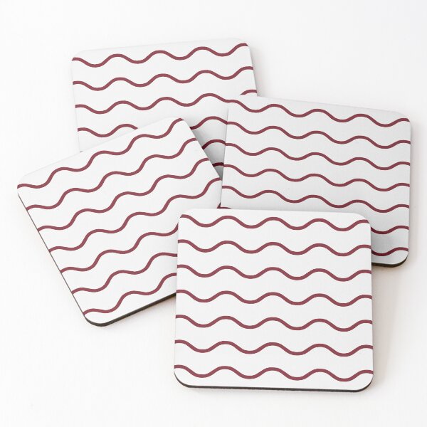 Item preview, White And Pastel Red Waves Pattern designed and sold by pattern-archive.