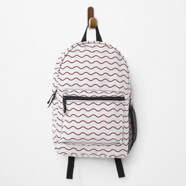 Item preview, White And Pastel Red Waves Pattern designed and sold by pattern-archive.