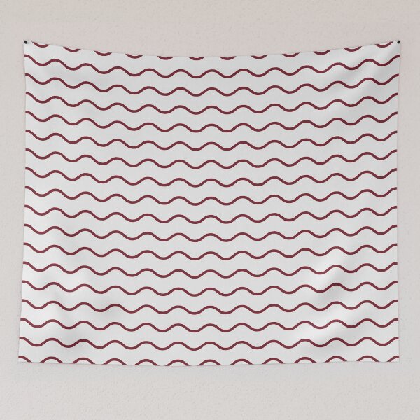 Item preview, White And Pastel Red Waves Pattern designed and sold by pattern-archive.