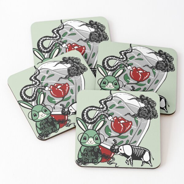 Item preview, Skeleton Elephant & Geeky Goth Bunny Art designed and sold by Kanniax.