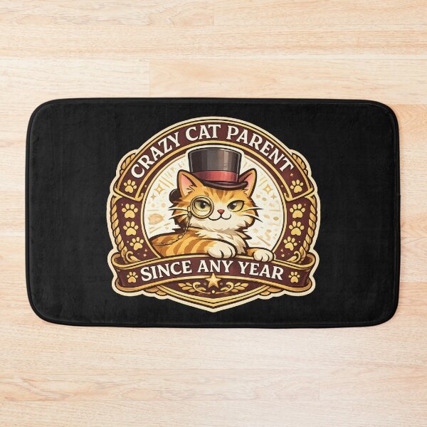 Item preview, Crazy Cat Parent Funny Cat Lover Vintage Design designed and sold by Dream-Fab.