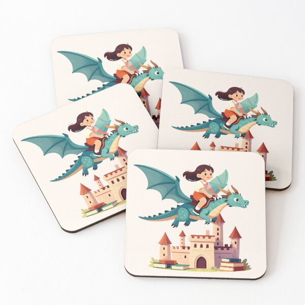 Item preview, Dragon Book Adventure – Cute Fantasy Castle Reading Graphic designed and sold by AnimalAirtistry.