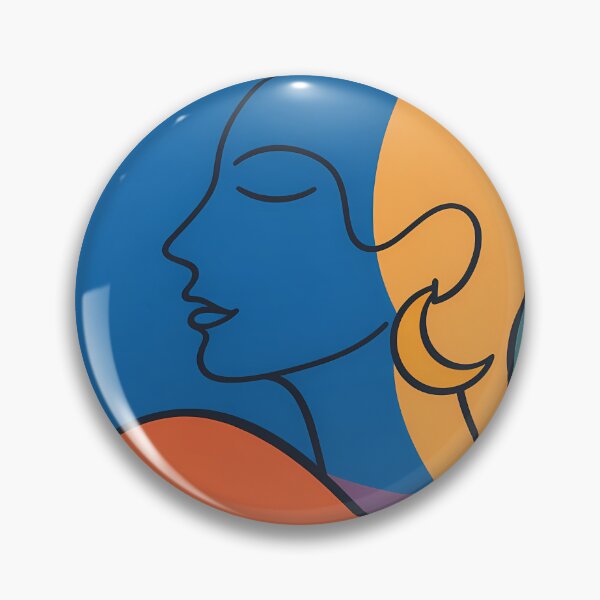 Item preview, Minimal Line Face with Sun and Leaf designed and sold by InkSmithery.