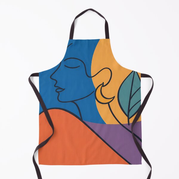 Item preview, Minimal Line Face with Sun and Leaf designed and sold by InkSmithery.
