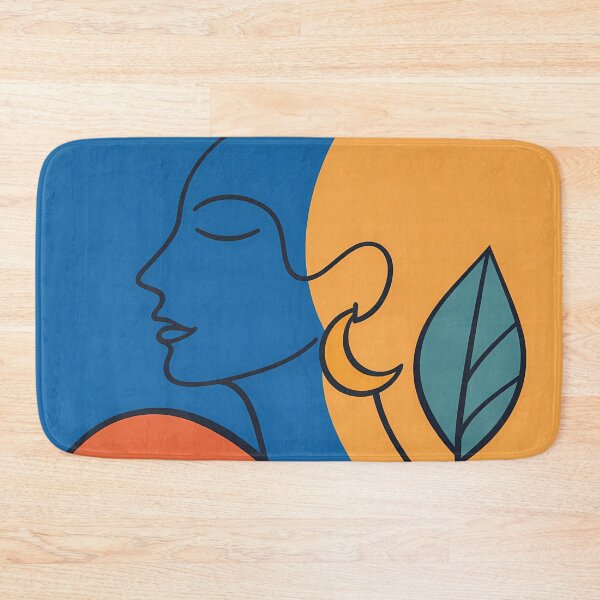 Item preview, Minimal Line Face with Sun and Leaf designed and sold by InkSmithery.