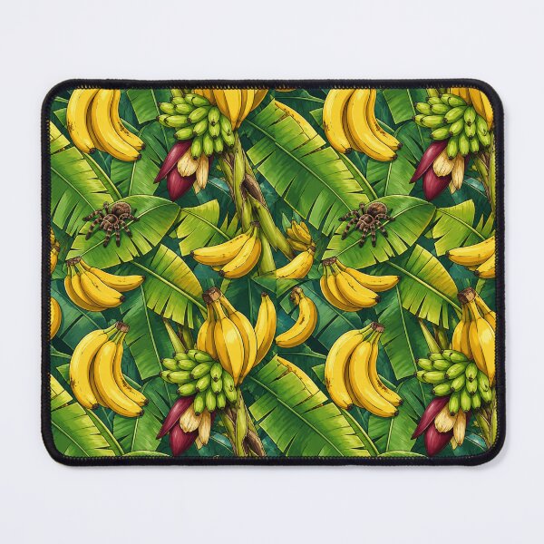 Item preview, Tropical Banana Jungle Pattern – Banana Leaves & Spider Seamless Exotic Design designed and sold by AnimalAirtistry.