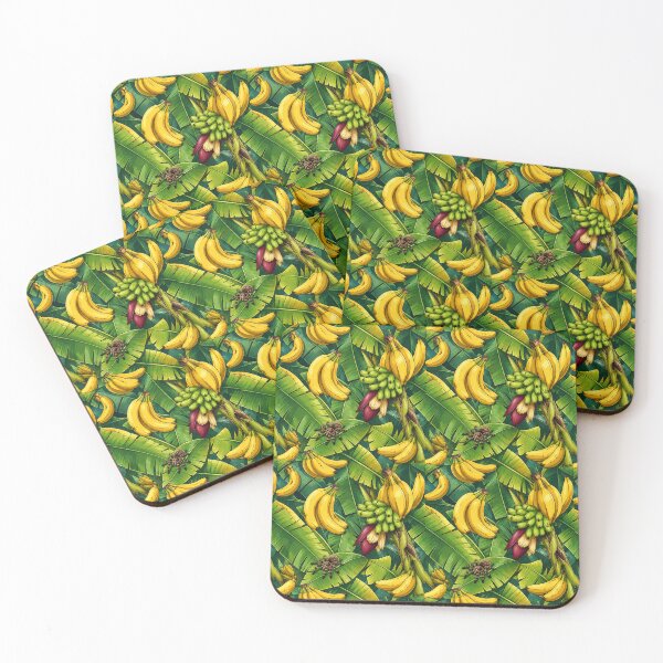 Item preview, Tropical Banana Jungle Pattern – Banana Leaves & Spider Seamless Exotic Design designed and sold by AnimalAirtistry.