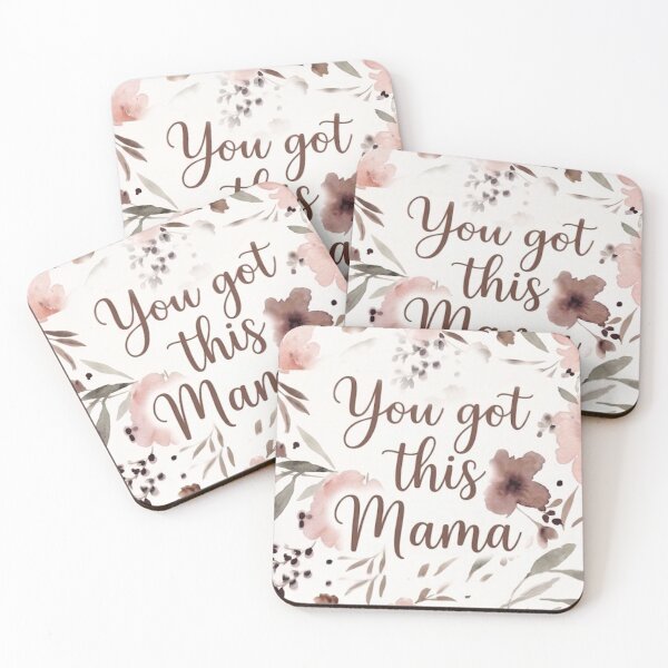 Item preview, You Got This Mama  | Watercolor Floral Motivational Mom Design | Boho Mama Encouragement Print designed and sold by CUTE & FUN CREATIONS.