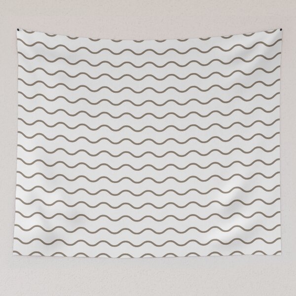 Item preview, White And Taupe Waves Pattern designed and sold by pattern-archive.