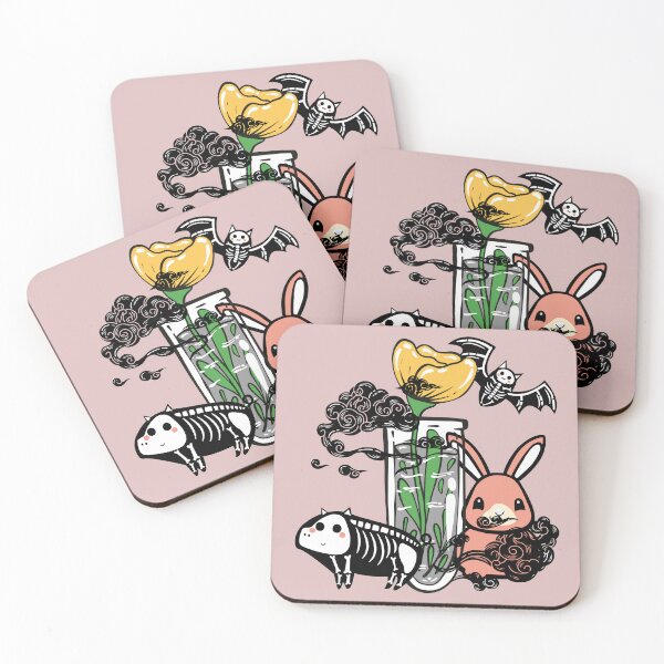 Item preview, Skeleton Bat & Pink Bunny Zen Garden Art designed and sold by Kanniax.