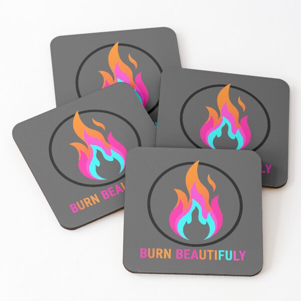 Item preview, Burn Beautifully Colorful Flame Motivational Quote designed and sold by PixelQ.