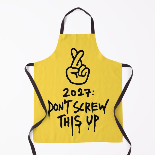 Item preview, 2027: Don't Screw This Up — Funny New Year Fingers Crossed Art designed and sold by MalisoStickers.