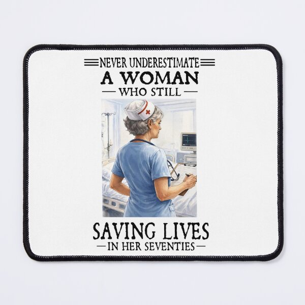 Item preview, Never Underestimate A Woman Who Still Saving Lives In Her Seventies designed and sold by sawczy-shop.