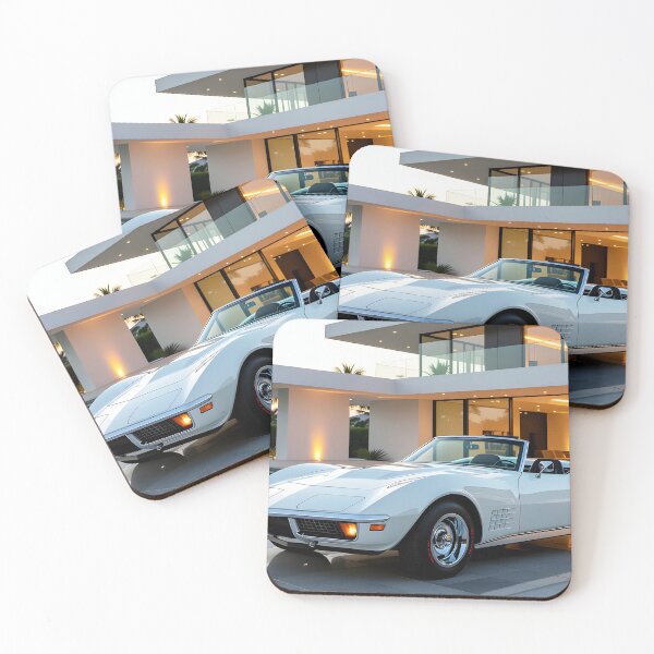 Item preview, 1972 Chevrolet Corvette C3 Convertible - Classic White American Sports Car at Luxury Villa designed and sold by Peter Kraaibeek Art Gallery.