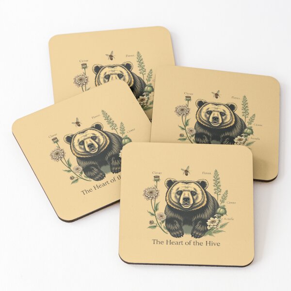 Item preview, The Heart of the Hive Vintage Bear Botanical Tee designed and sold by artlife4.