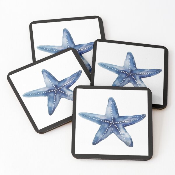 Item preview, Indigo Starfish With White Dots Artwork  designed and sold by NivyasArtistry.