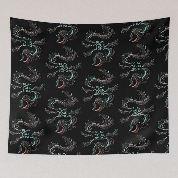 Item preview, Play Your Song Neon Sound Wave Art designed and sold by PixelQ.