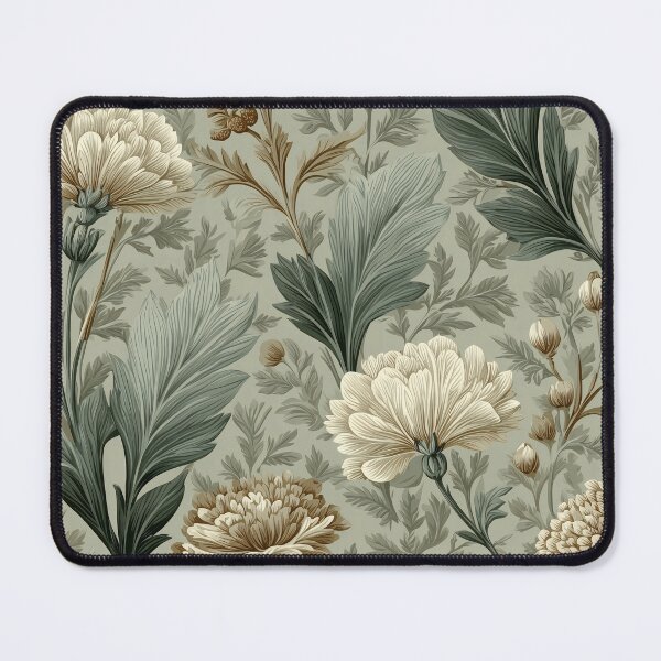 Item preview, Seamless floral patterns in beige and sage design designed and sold by AmoebaPress.