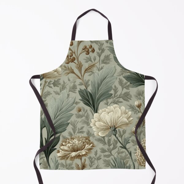 Item preview, Seamless floral patterns in beige and sage design designed and sold by AmoebaPress.