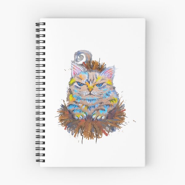 Item preview, Angry Cat Sticker, Grumpy Fluffy Kitten Illustration designed and sold by Vesivariart.