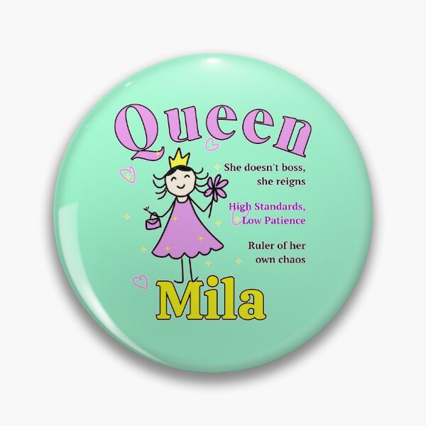 Item preview, Mila - Personalized Name Gift for Queen - Doodle Style designed and sold by illeN-Art-World.