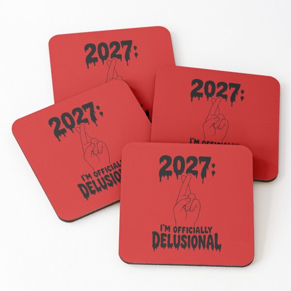 Item preview, 2027: I'm Officially Delusional — Edgy Gothic New Year Art designed and sold by MalisoStickers.
