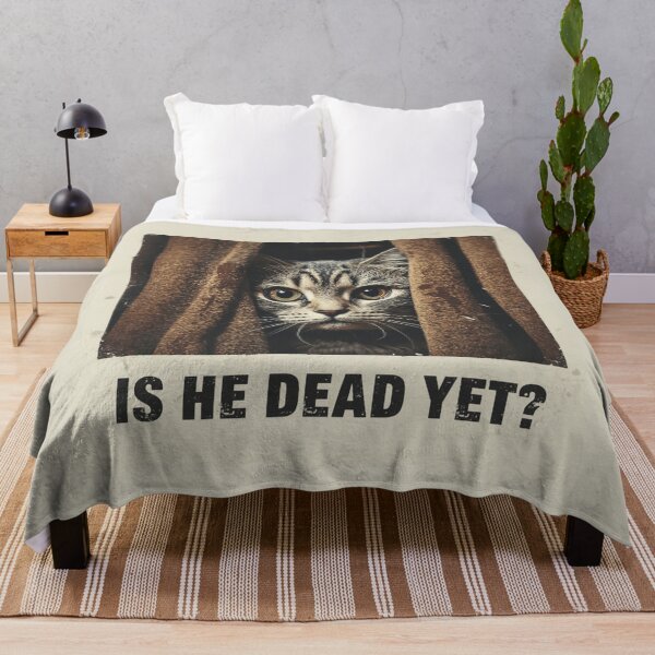 Item preview, Is He Dead Yet Nosy Cat Meme Vintage designed and sold by PROPera-design.