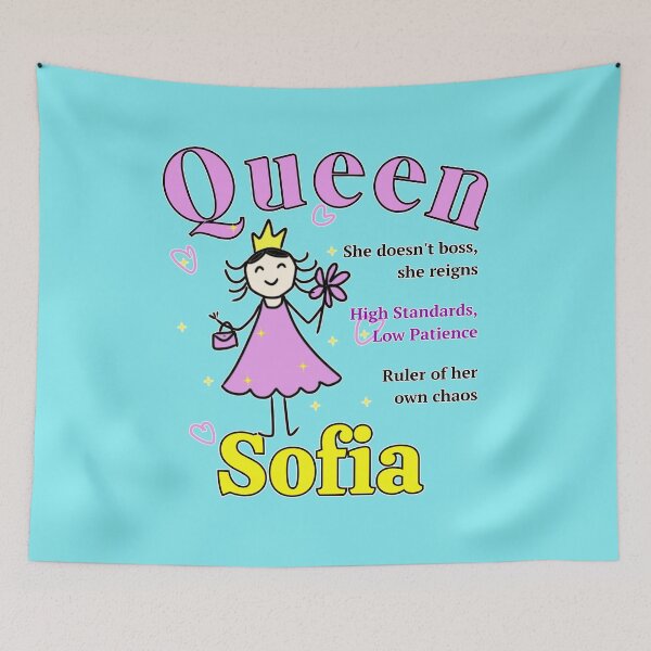 Item preview, Sofia - Personalized Name Gift for Little Queen - Doodle Style designed and sold by illeN-Art-World.