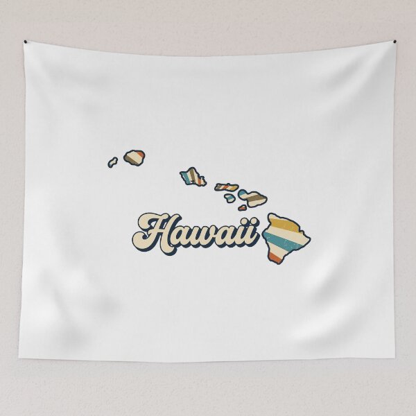 Item preview, Hawaii Illustrated Map – Retro State Regions & Landmarks designed and sold by Paper Drip.