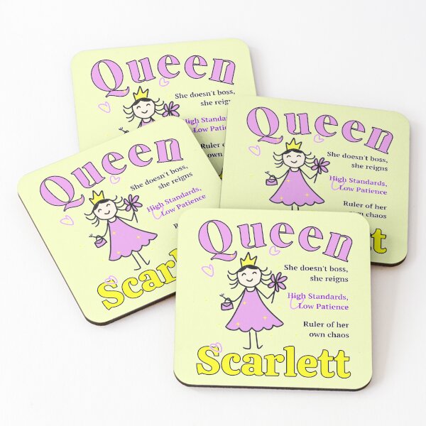 Item preview, Queen Scarlett - Personalized Name Gift - Doodle Style designed and sold by illeN-Art-World.