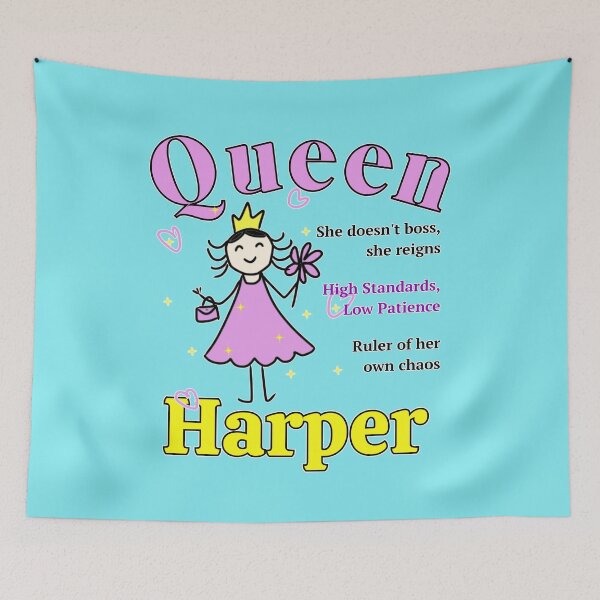 Item preview, Queen Harper - Personalized Name Gift - Doodle Style designed and sold by illeN-Art-World.