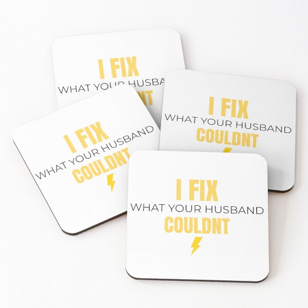 Item preview, I Fix What Your Husband Couldn’t Funny Electrician Shirt designed and sold by The Daily Goods.