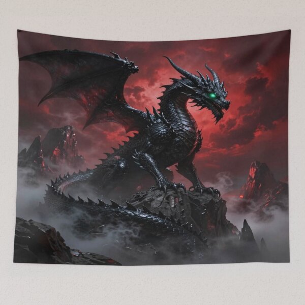 Item preview, Mighty dragon of the mountains in an epic fantasy setting inspired by Julie Bell's dynamics designed and sold by FotoworldEdel.