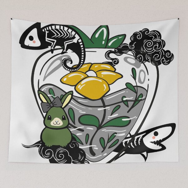 Item preview, Skeleton Chameleon & Shark Zen Garden designed and sold by Kanniax.
