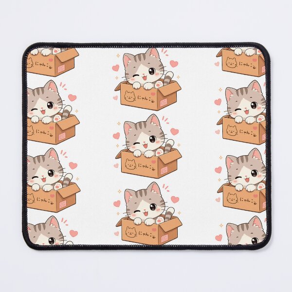 Item preview, Kawaii Cat in a Box designed and sold by Lolilas.
