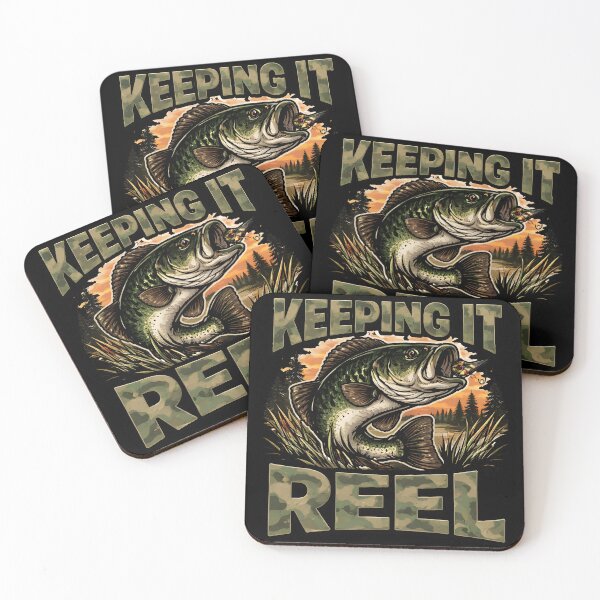 Item preview, Keeping It Reel Bass Fishing Retro Camo Fisherman Gift for Lake Anglers designed and sold by Ladys-Gents.