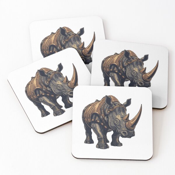 Item preview, Unstoppable Unavoidable Mechanical Rhino Art Print designed and sold by Sky-bully.