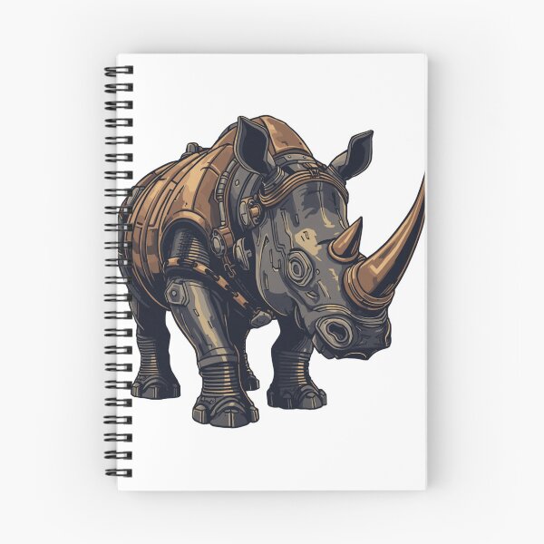 Item preview, Unstoppable Unavoidable Mechanical Rhino Art Print designed and sold by Sky-bully.