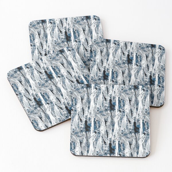 Item preview, Painterly Abstract Forest in Blue  designed and sold by Artistestella.