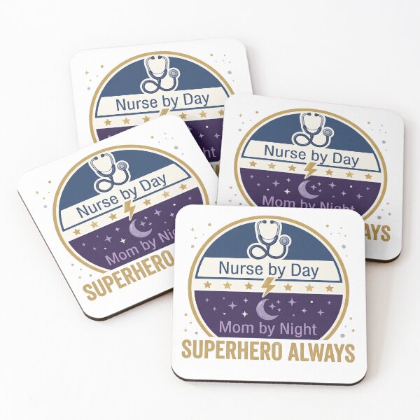 Artikelvorschau, Tagsüber Krankenschwester, nachts Mama, immer Superheldin | Geschenkidee für Krankenschwester-Mamas | Design für Anstecknadeln für Krankenschwester-Mamas entworfen und verkauft von CUTE & FUN CREATIONS.