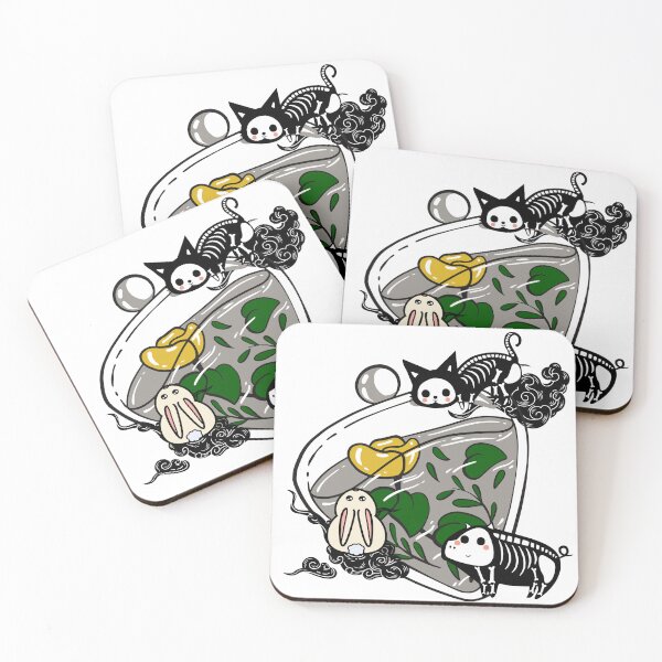 Item preview, Skeleton Cat & Zen Terrarium Art designed and sold by Kanniax.