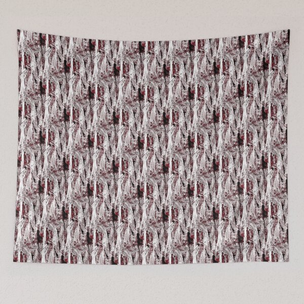 Item preview, Painterly Abstract Forest in Red designed and sold by Artistestella.