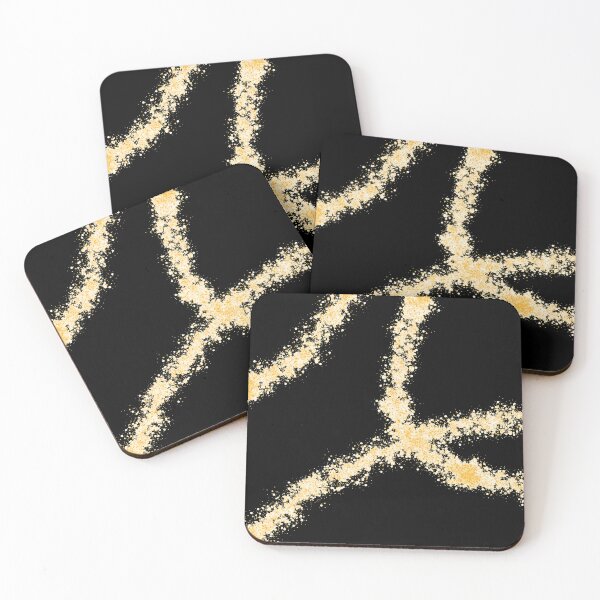 Item preview, Black and Gold Elegant Abstract Art Print designed and sold by Desolaa_Arts.