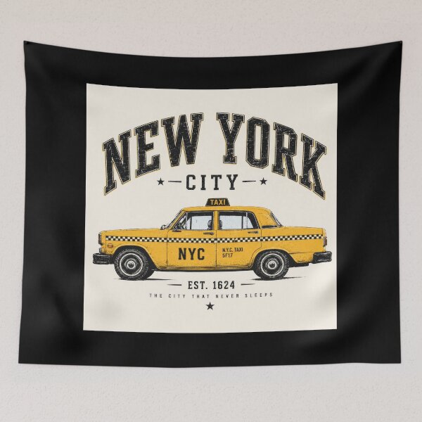 Item preview, New York City Taxi Vintage | NYC Yellow Cab Retro Streetwear Design designed and sold by Kate1art.