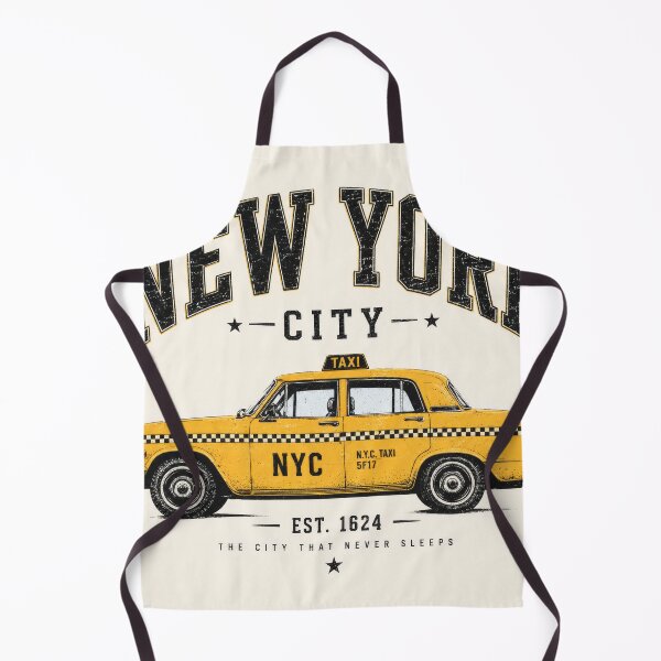 Artikelvorschau, Vintage-Taxi aus New York City | Retro-Streetwear-Design für gelbe Taxis in NYC entworfen und verkauft von Kate1art.