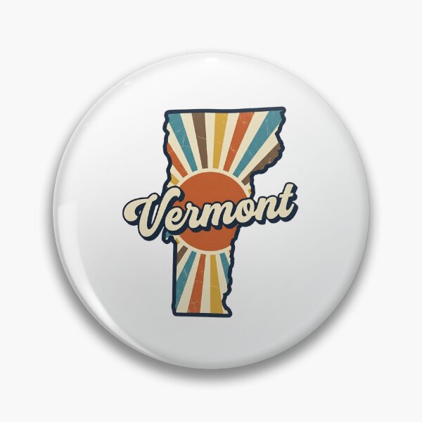 Item preview, Vermont Illustrated Map – Retro State Regions & Landmarks designed and sold by Paper Drip.