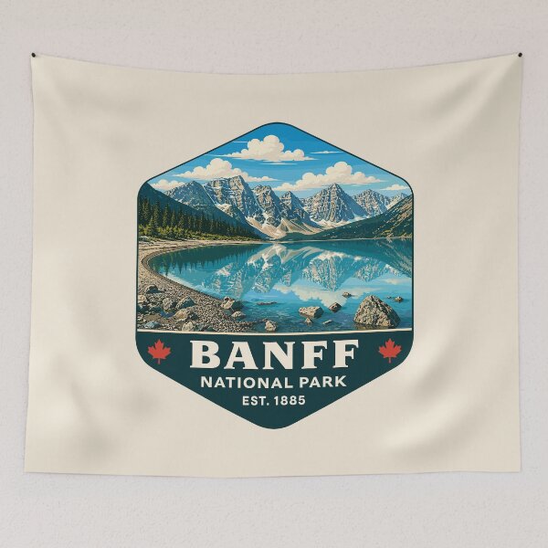 Item preview, Banff National Park Retro Design designed and sold by Gideon Emmerich.