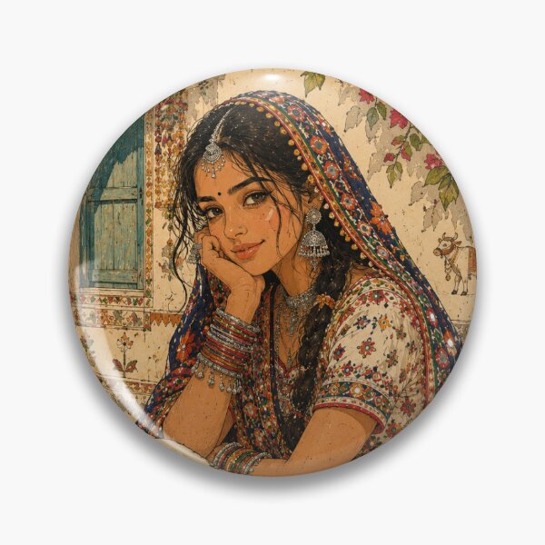 Item preview, Indian Art - Vintage Gujarati Portrait designed and sold by yaari.
