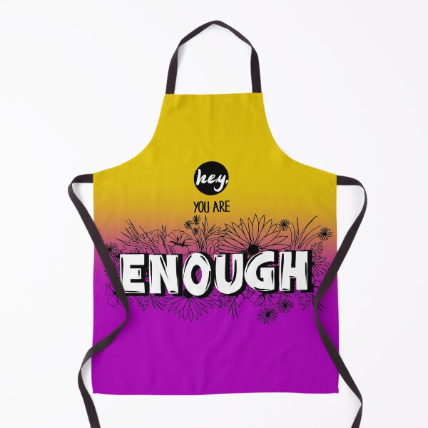 Item preview, Hey you are enough – motivational saying – full print – pink yellow designed and sold by petraholzknecht.