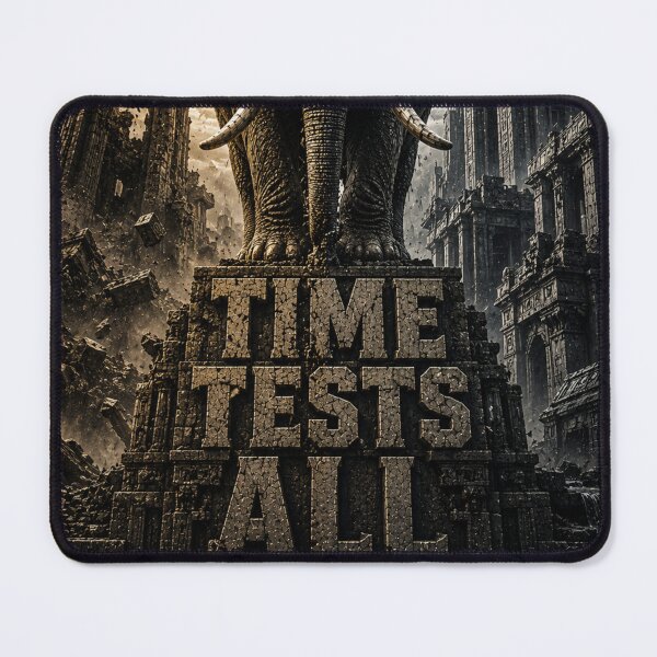 Item preview, Founder Legacy Time Tests All Elephant Brutalist Sculpture Art Print designed and sold by SavannaStrikes.